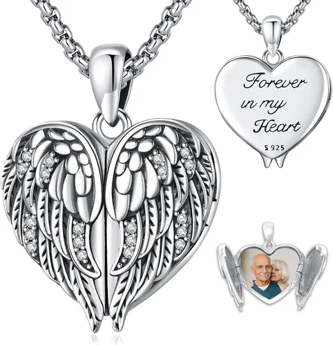 Collar de alas de ángel de plata de ley 925, ángel de la guarda, enfermera RN caduceo, dije de ángel de cristal, joyería de regalo para mujer