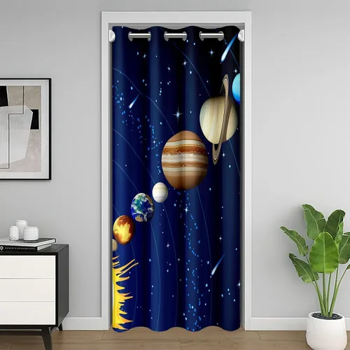 Miniatura 7 de Erosebridal Cortina de puerta de teñido anudado, cortina opaca bohemia, cortina exótica abstracta en espiral, elegante cortina hippie para puerta