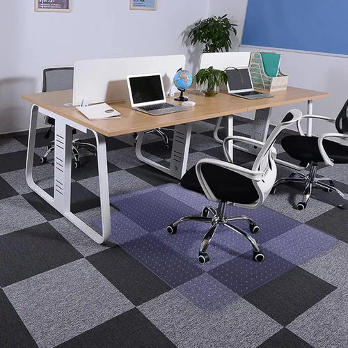 Miniatura 7 de Amyracel Tapete transparente para silla de pelo bajo, 53 x 45 pulgadas de grosor, tapete para silla de escritorio para suelos alfombrados, tapete
