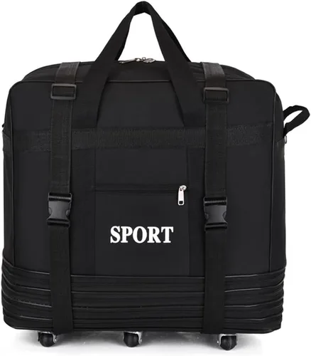 Miniatura 7 de Bolsa de viaje Oxford expandible extra grande con ruedas, impermeable, ligera, plegable, maleta, Entramado, Equipaje extensible central rígido