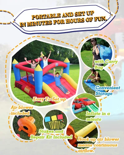 Miniatura 2 de Action Air Casa inflable para saltar para niños, Rojo
