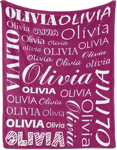 Miniatura 15 de Manta personalizada con nombre para niños y adultos, manta de franela personalizada con nombre Color 07