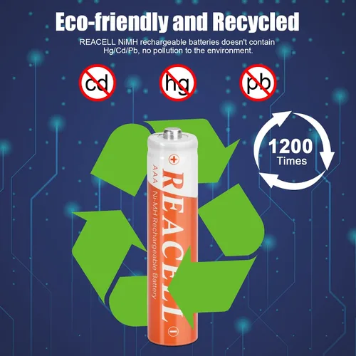 Miniatura 8 de Pilas AAA recargables de 24 unidades, 700 mAh 1.2 V NiMH de alta capacidad triple A, para luces solares, mandos a distancia, juguetes, linternas