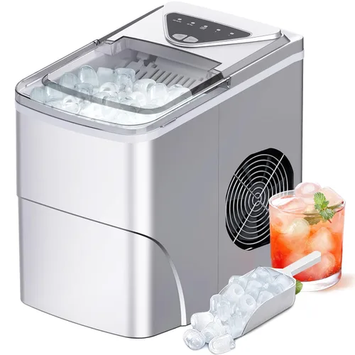 Miniatura 10 de Máquina de hielo Nugget para encimera, máquina de hielo de pellets masticables con función de autolimpieza, máquina de hielo portátil de guijarros