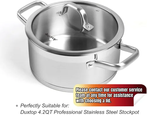 Miniatura 5 de Duxtop Tapa de repuesto de vidrio para utensilios de cocina (diámetro interior: 8-5/8 pulgadas, diámetro exterior: 9-1/4 pulgadas)