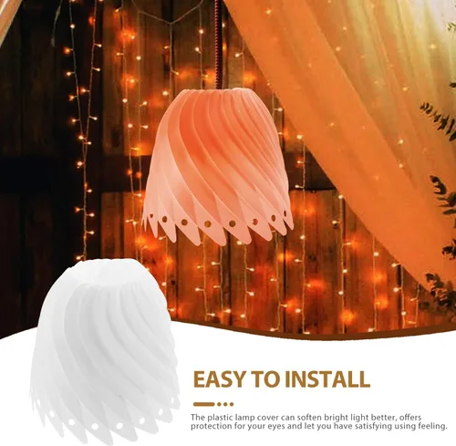 Miniatura 5 de Pantalla de lámpara de plástico para mesa y suelo, pantalla pequeña para dormitorio, sala de estar
