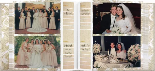 Miniatura 3 de Pioneer DA200FDR - Álbum de fotos de boda con cinta de diamantes de tela, capacidad para 200 fotos de 4 x 6 pulgadas, 2 por página, el color puede