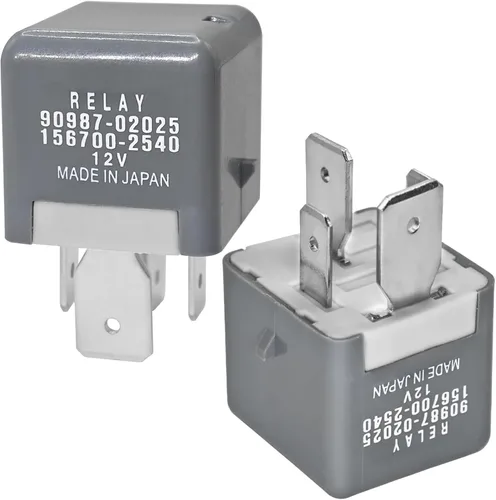 2 piezas de relé automotriz 90987-02025 156700-2540 – Relé de potencia de 12 V 80 A de 4 pines, compatible con vehículos Toyota, Lexus - Reemplaza