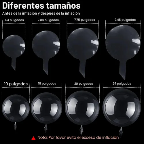 Miniatura 2 de Sumind 40 globos transparentes Bobo para rellenar burbujas, Burbuja transparente para San Valentín, Navidad, boda, fiesta de cumpleaños