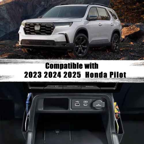 Miniatura 2 de Organizador de consola central Compatible con 2023 2024 2025 2026 Honda Pilot 2026 Passport Bandeja lateral de cambio de marchas Caja de accesorios