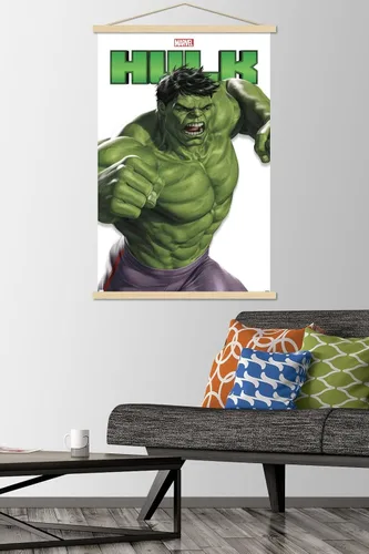 Miniatura 2 de Trends International Marvel Comics - Póster de pared con marco magnético de Hulk Feature Series