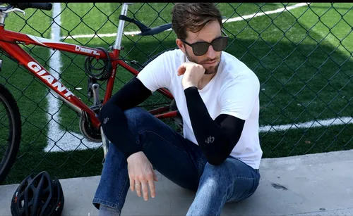 Miniatura 2 de HOPESHINE Mangas de compresión de enfriamiento UPF50+ con protección UV para hombres y mujeres, ciclismo, conducción, cubierta de tatuaje al aire 3