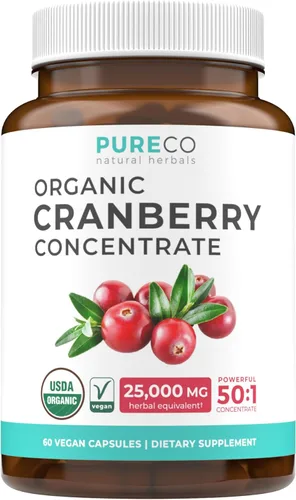 Miniatura 12 de Píldoras orgánicas de arándano – Suplemento vegano para la salud del tracto urinario y la limpieza renal – Pastillas de arándano para mujeres 500 mg