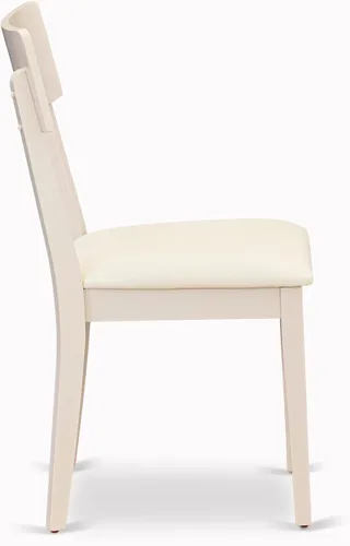Miniatura 12 de East West Furniture ANAD3-LWH-LC - Juego de mesa y sillas de cocina de 3 piezas contiene una mesa de comedor redonda con pedestal y 2 sillas