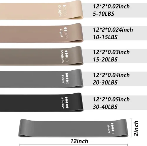 Miniatura 2 de Bandas de resistencia para entrenamiento, bandas de ejercicio de látex, bandas elásticas para ejercicio con guía de entrenamiento y bolsa