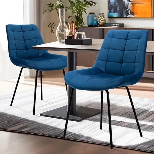 Miniatura 11 de NicBex Sillas de comedor de terciopelo, sillas de recepción tapizadas, silla decorativa copetuda con patas de metal para la cocina del hogar, sala