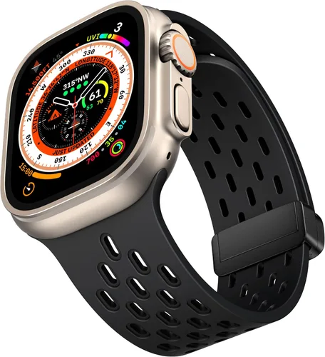 Miniatura 4 de Correa deportiva magnética antisudor para Apple Watch, correas de silicona impermeable y transpirable. Para compatible con iWatch Ultra SE Series