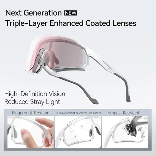 Miniatura 2 de Lentes de ciclismo fotocromáticos, UV400 TR90, marco para equitación, correr, béisbol, pesca, conducción para hombres y mujeres