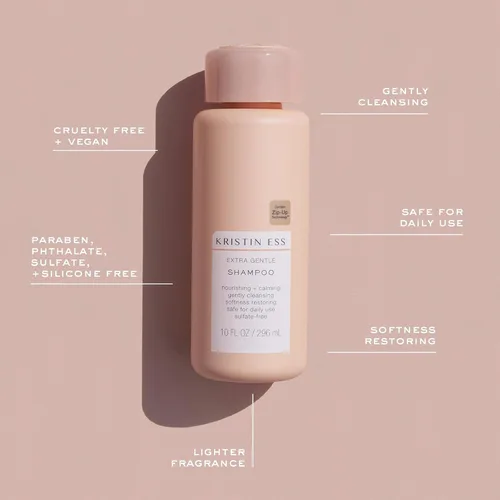 Miniatura 5 de Kristin Ess Champú extra suave para piel sensible + cuero cabelludo, champú hidratante + hidratante para cabello seco, vegano, seguro