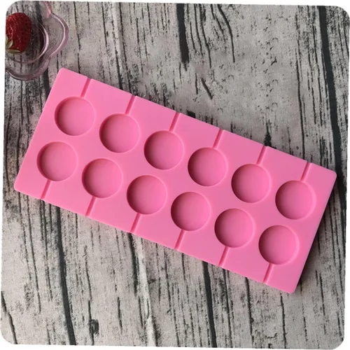 Miniatura 6 de Ciieeo Moldes redondos para piruletas de 12 capacidades, kit de moldes para Halloween, Navidad, caramelo duro, chocolate, chocolate de Navidad