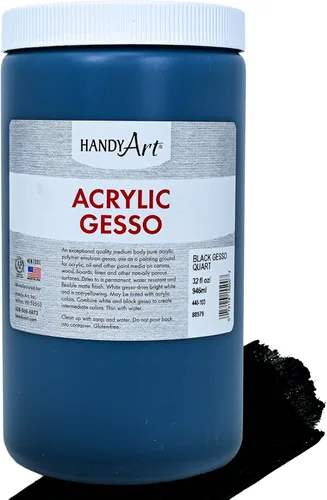 Miniatura 11 de Handy Art Gesso acrílico, 16 onzas, blanco, imprimación para lienzo, madera y superficies de pintura de artistas, mejora la adherencia de la pintura