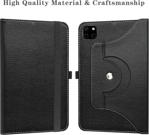Miniatura 5 de LiuShan Funda de poliuretano con rotación 360 para DIALN X8 Ultra/Vortex Tab 8 4G/Foxx T8 Plus/Sky Devices Elite T8/Elite Octa/MAXWEST Nitro 8/Astro