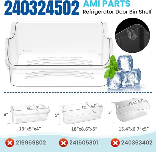 Miniatura 2 de AMI PARTS 240324502 Estante para puerta del refrigerador Compatible con Crosley, Frigi-daire, Kenmore Reemplazo 844402, AP2549806, PS429767