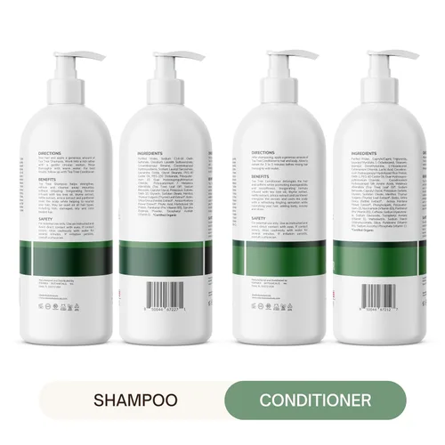Miniatura 9 de EDENIKA BOTANICALS Juego de champú y acondicionador de aceite de árbol de té, limpieza profunda para acumulación y cuero cabelludo graso, alivia