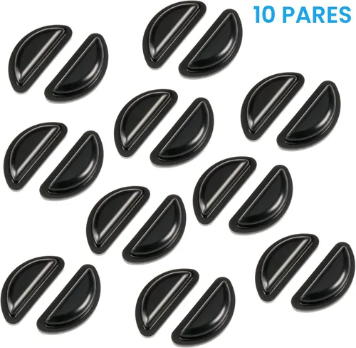 Miniatura 7 de SURMAP Almohadillas nasales para gafas, cómodas almohadillas nasales de silicona suave para gafas, con parte trasera adhesiva, cámara de aire 10