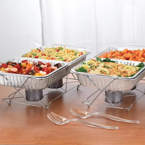 Miniatura 5 de El kit de servicio de fiesta de 24 piezas incluye juego de bufé de platos y utensilios de servir para todo tipo de fiestas y eventos, 3