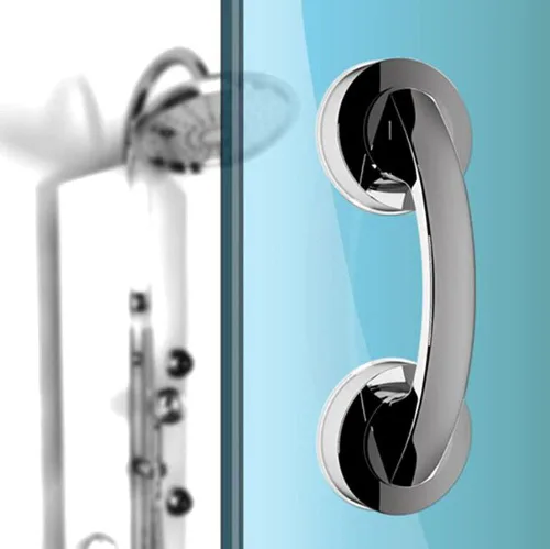 Miniatura 7 de WANLIAN - Potente manija de puerta de espejo de cristal con ventosa, pasamanos de pared con ventosa para refrigerador, cajón de nevera, manija