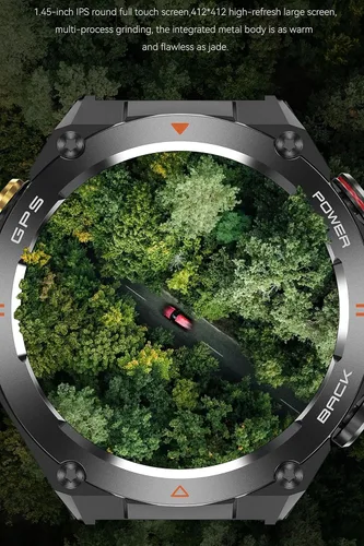 Miniatura 6 de Yihou ABC - Reloj inteligente de seguimiento GPS para hombre, senderismo, correr, resistente, militar, con marca/respuesta de llamada, brújula