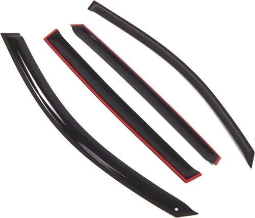 Miniatura 2 de Visor de ventana compatible con Volkswagen Tiguan 2009-2016, DGWV2-747, deflector de montaje exterior, protector de lluvia, humo oscuro, juego de 4
