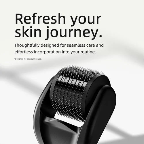 Miniatura 3 de Rodillo de microagujas para cara y barba Rodillo Derma para mujeres y hombres Rodillo de microagujas para cuero cabelludo facial [compacto]