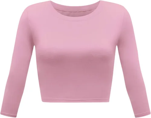 Miniatura 10 de Camiseta corta para mujer, cuello redondo, manga 3/4, casual, Y2K, linda camiseta corta para yoga
