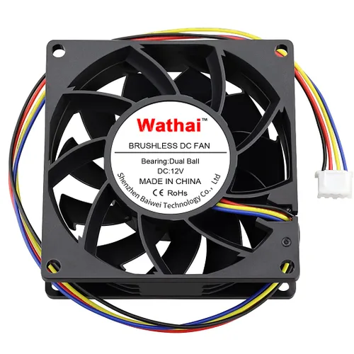 Miniatura 5 de Wathai Ventilador de PC de 3.150 in x 0.984 in PWM 12 V 4 pines ventilador de alta presión estática para caja de servidores CPU enfriador
