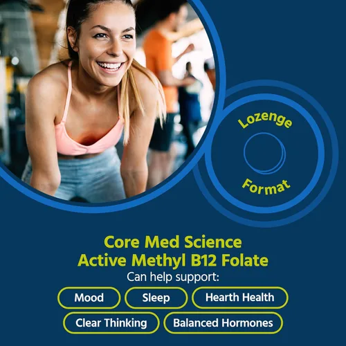Miniatura 2 de Core Med Science Suplemento de folato de metilo B12 para mujeres y hombres – 5 píldoras -MTHF que apoyan la salud del estado de ánimo, cognitiva