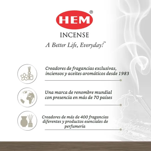 Miniatura 8 de HEM Varillas de Incienso de Salvia Blanca - 100 Unidades Aromaterapia Natural Purificadora del Aire Fragancia Calmante y Limpiadora Perfectas