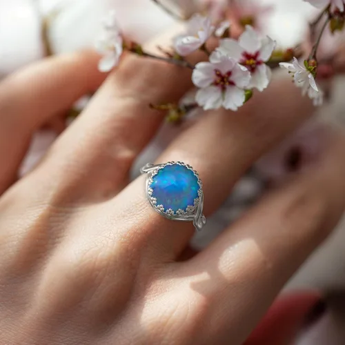 Miniatura 36 de 925 Sterling Silver Gemstone Rings for Women - Anniversary Rings for Women - Sterling Silver Rings for Women - Dainty Sterling Silver Rings
