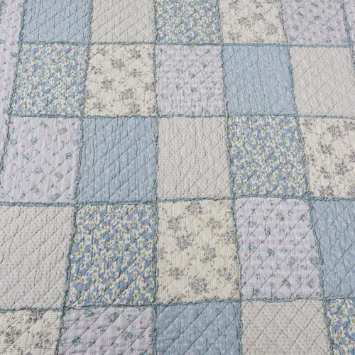 Miniatura 2 de Edredón Patchwork - Flor Silvestre Azul - Niños o Twin
