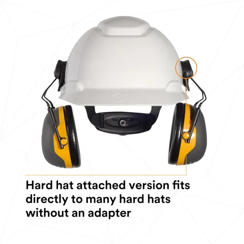 Miniatura 4 de 3M PELTOR - Orejeras de protección auditiva, Serie X X2P3E, estilo gorra con casco duro adjunto, protección contra el ruido NRR 24 dB, paquete