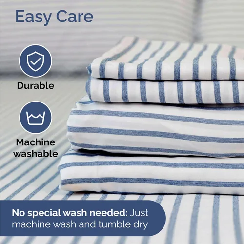 Miniatura 6 de Juego de sábanas de 4 piezas tamaño Cal King, cómodo, transpirable y refrescante, ropa de cama de lujo de hotel para mujeres, hombres, niños, 43