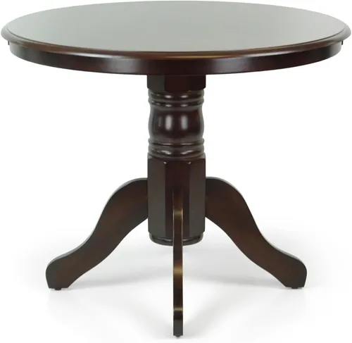 Miniatura 8 de Juego de mesa de comedor de 3 piezas, 2 sillas tapizadas Ronda de madera maciza de estilo clásico con mesa de comedor redonda, juego de cocina