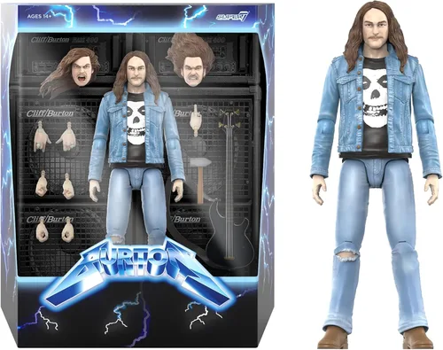 Miniatura 6 de Super7 Cliff Burton - Figura de acción de 3.75 pulgadas con accesorios, coleccionables de heavy metal y juguetes retro