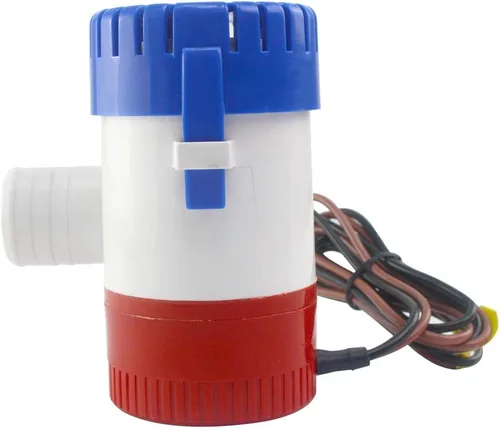 Miniatura 5 de Bomba de sentina de 12 V, 1100 GPH, salida de 1-1/8 pulgadas, bomba de agua marina sumergible no automática para barco, caravanas, estanque No