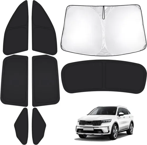Miniatura 37 de T TGBROS Parasol para parabrisas para Honda Civic 2022-2025 2026, parasol grueso con bloqueo UV y opaca, para privacidad, plegables, 8 accesorios