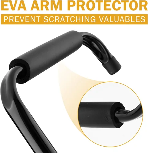 Miniatura 3 de CARTMAN Ganchos de almacenamiento resistentes de 9 pulgadas con protector de EVA, perchas de garaje para montaje en pared para interiores