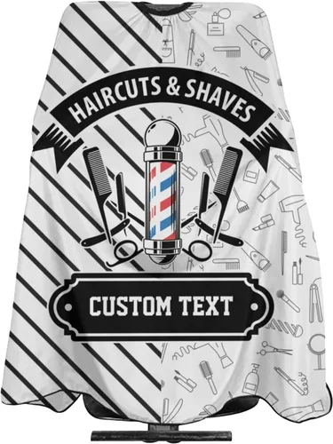 Miniatura 27 de Capa de barbero impermeable personalizada, Capa de peluquero personalizada, Añade tu texto, Capa de salón personalizada para hombres, Capa de corte