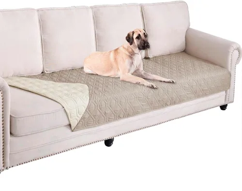 Miniatura 85 de Ameritex Funda Impermeable para Cama de Perro Manta para Mascotas para Muebles Cama Sillón Sofá Reversible Azul marino+azul piedra
