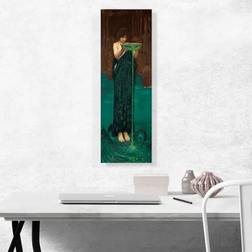 Miniatura 2 de ARTCANVAS Circe Invidiosa 1892 - Póster de pintura enmarcada estirada de John William Waterhouse - 36 x 12 pulgadas (0.75 pulgadas de profundidad)